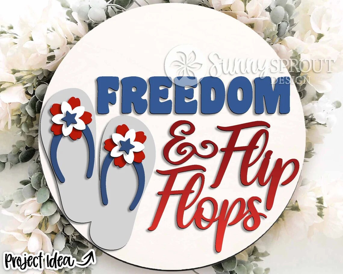 Freedom & Flip Flops Door Hanger DiY