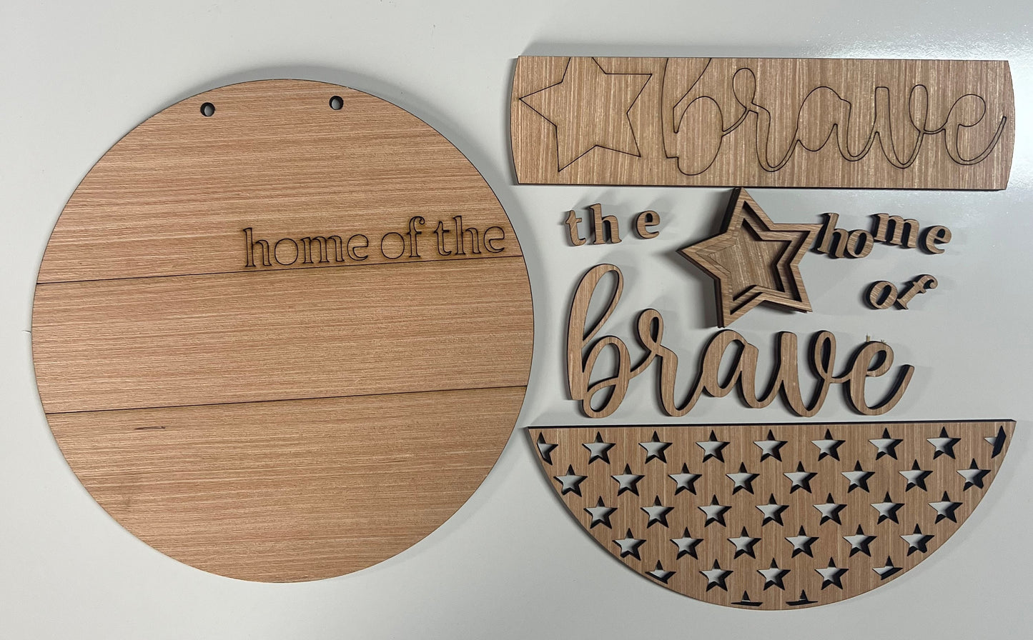 American Flag - Home of the Brave Door Hanger DiY