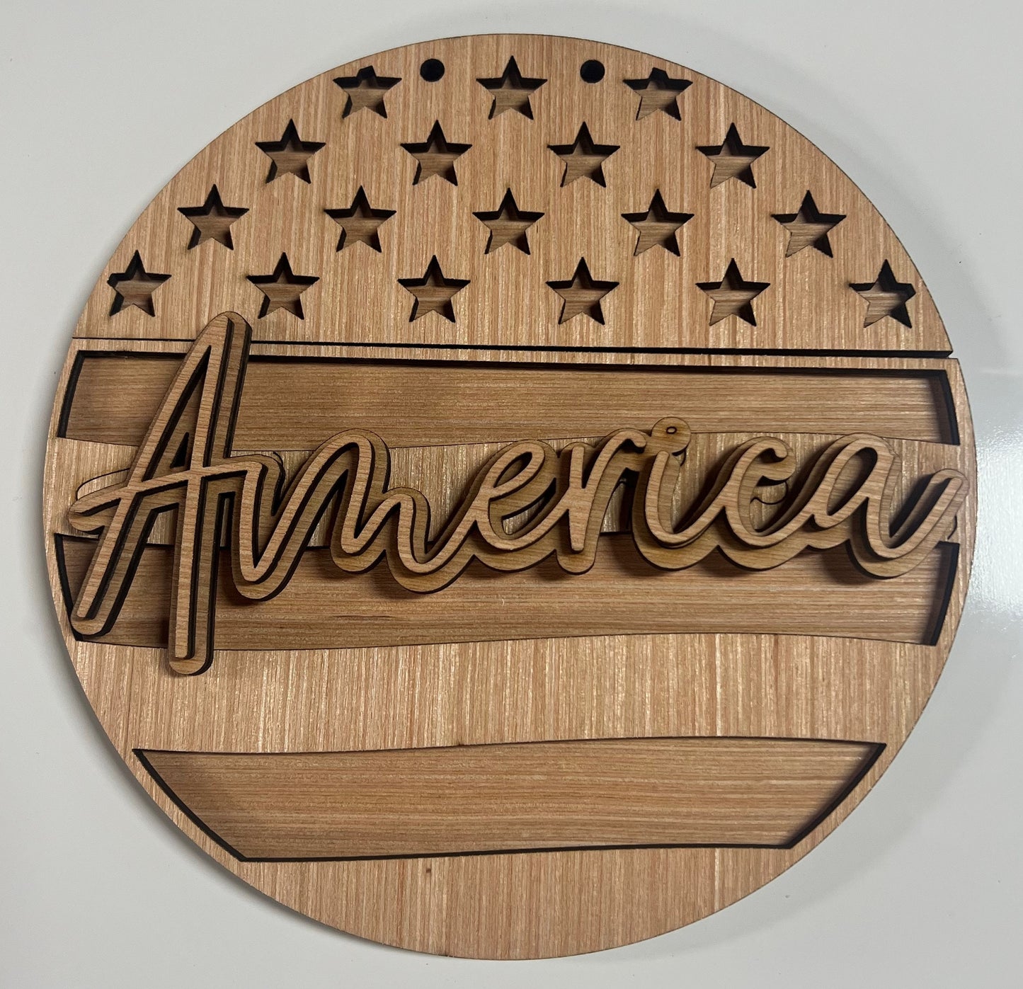 America Flag Door Hanger DiY