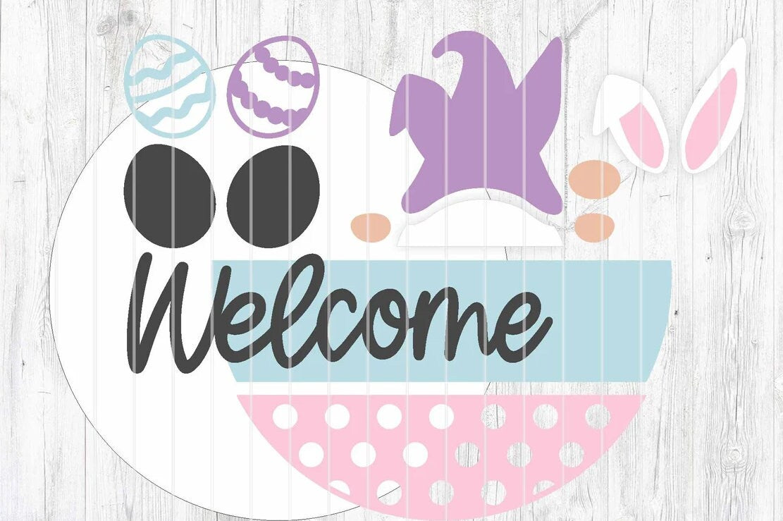 Bunny Gnome Welcome Door Hanger DiY