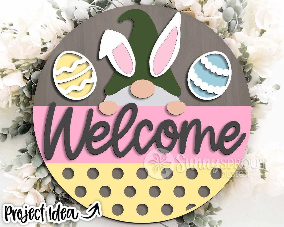 Bunny Gnome Welcome Door Hanger DiY