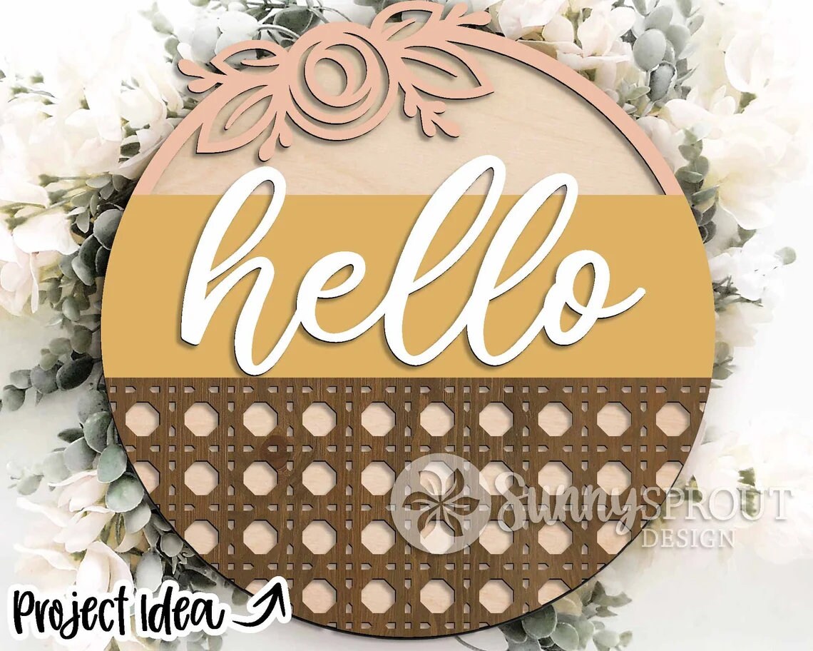 Hello Rattan & Rose Round Door Hanger DiY