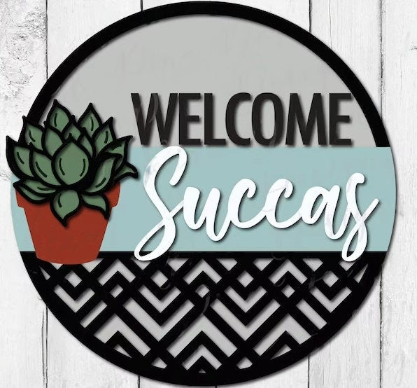 Welcome Succas Door Hanger DiY