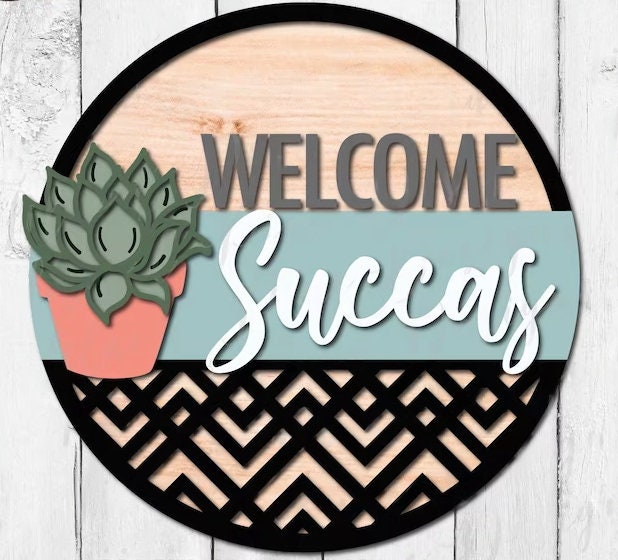 Welcome Succas Door Hanger DiY