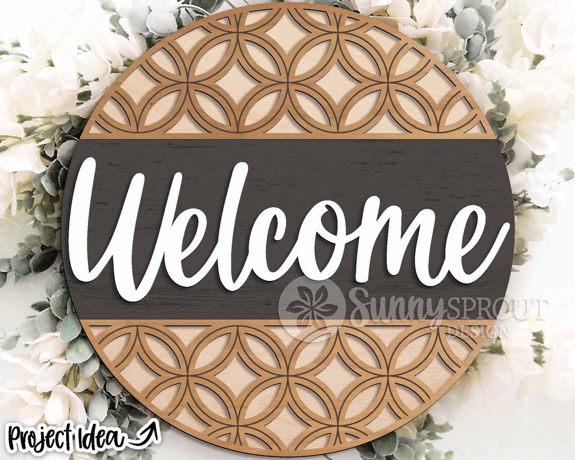 Welcome Geometric Door Hanger DiY