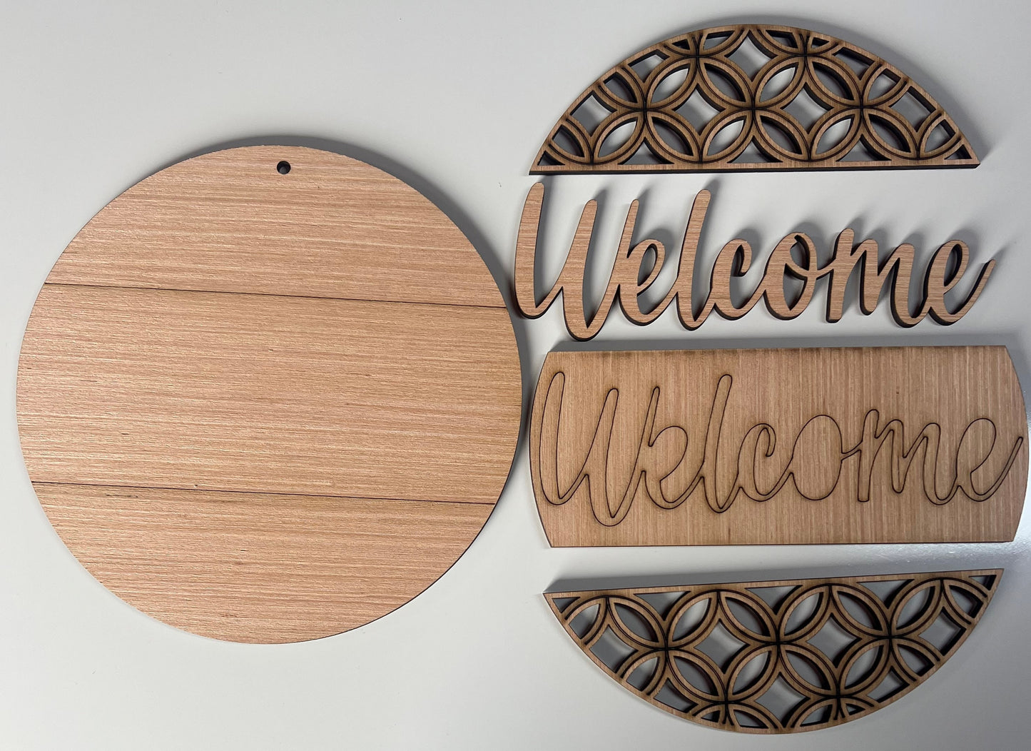 Welcome Geometric Door Hanger DiY