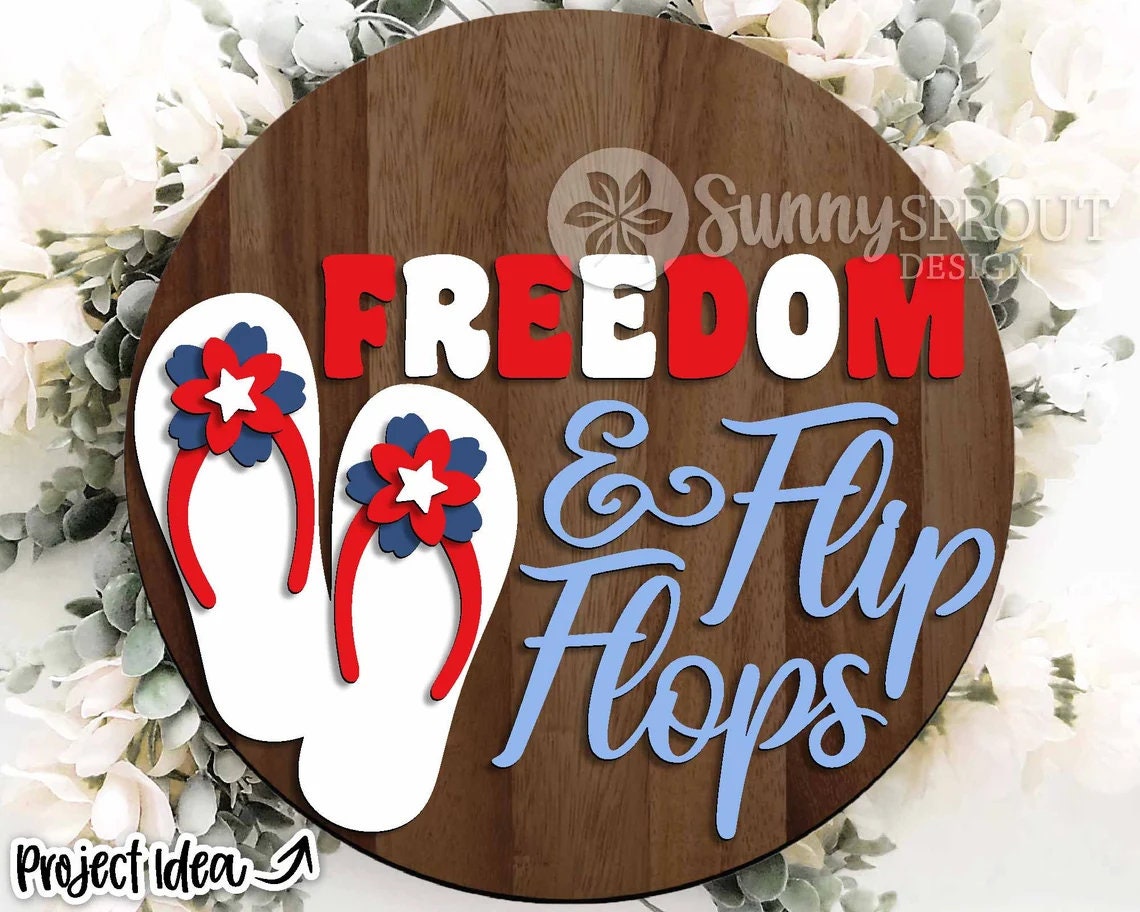 Freedom & Flip Flops Door Hanger DiY