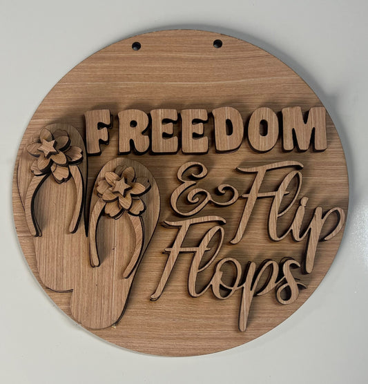 Freedom & Flip Flops Door Hanger DiY