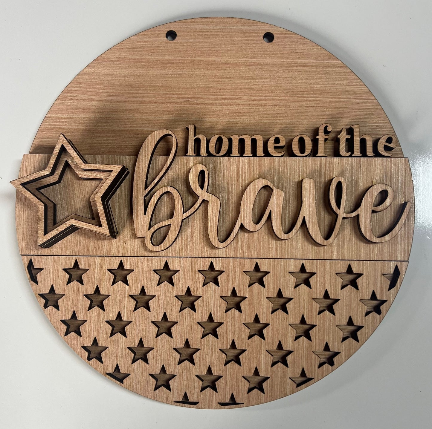 American Flag - Home of the Brave Door Hanger DiY