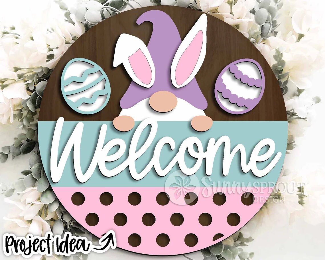 Bunny Gnome Welcome Door Hanger DiY