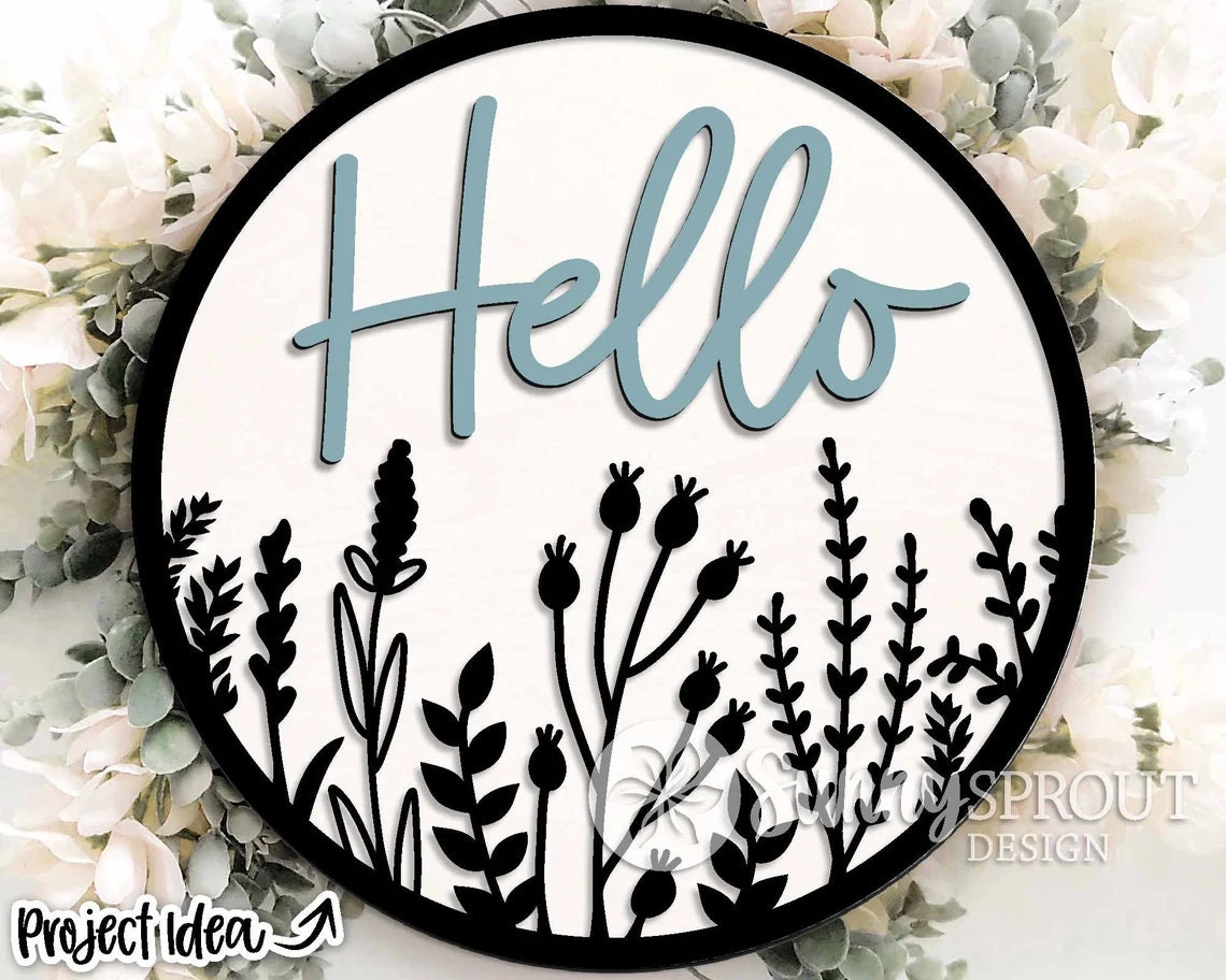 Hello Wildflower Door Hanger DiY