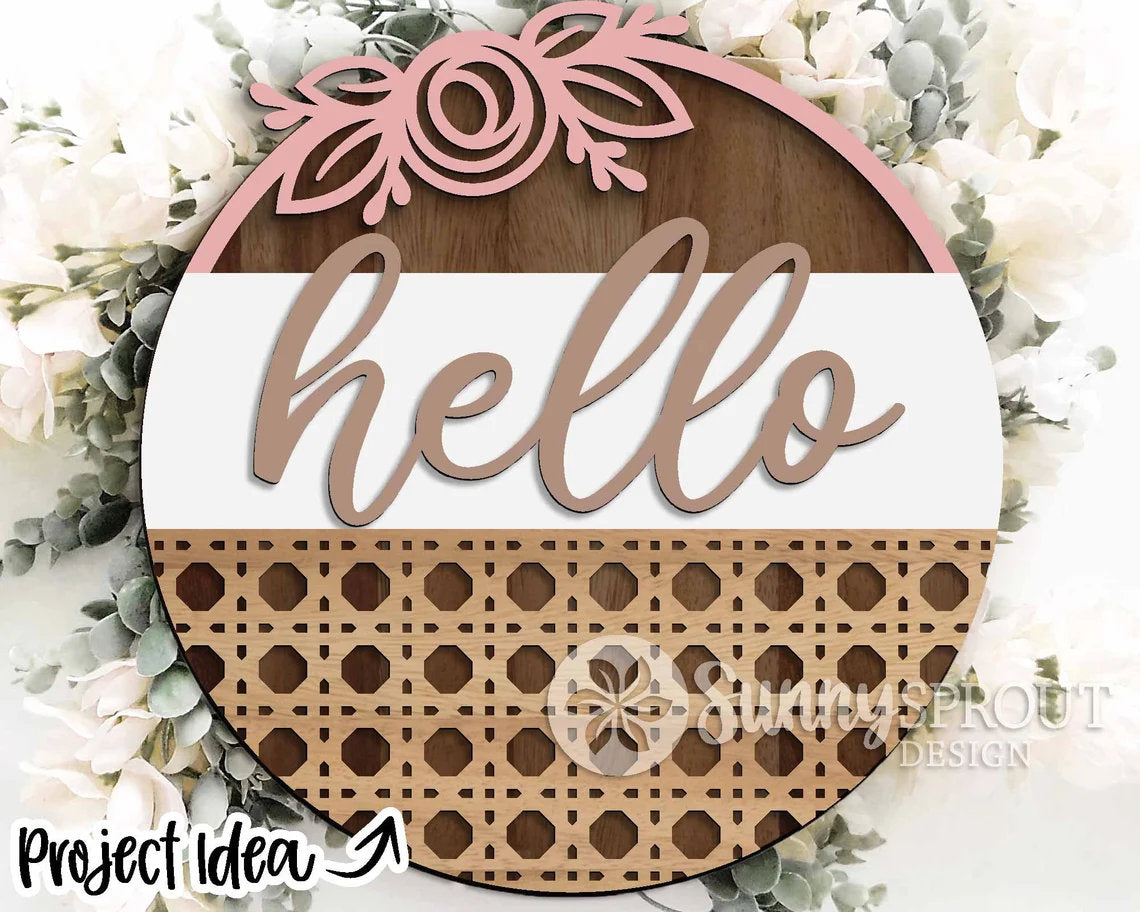 Hello Rattan & Rose Round Door Hanger DiY