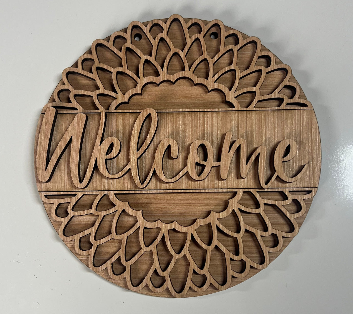 Welcome Round Sunflower Door Hanger DiY