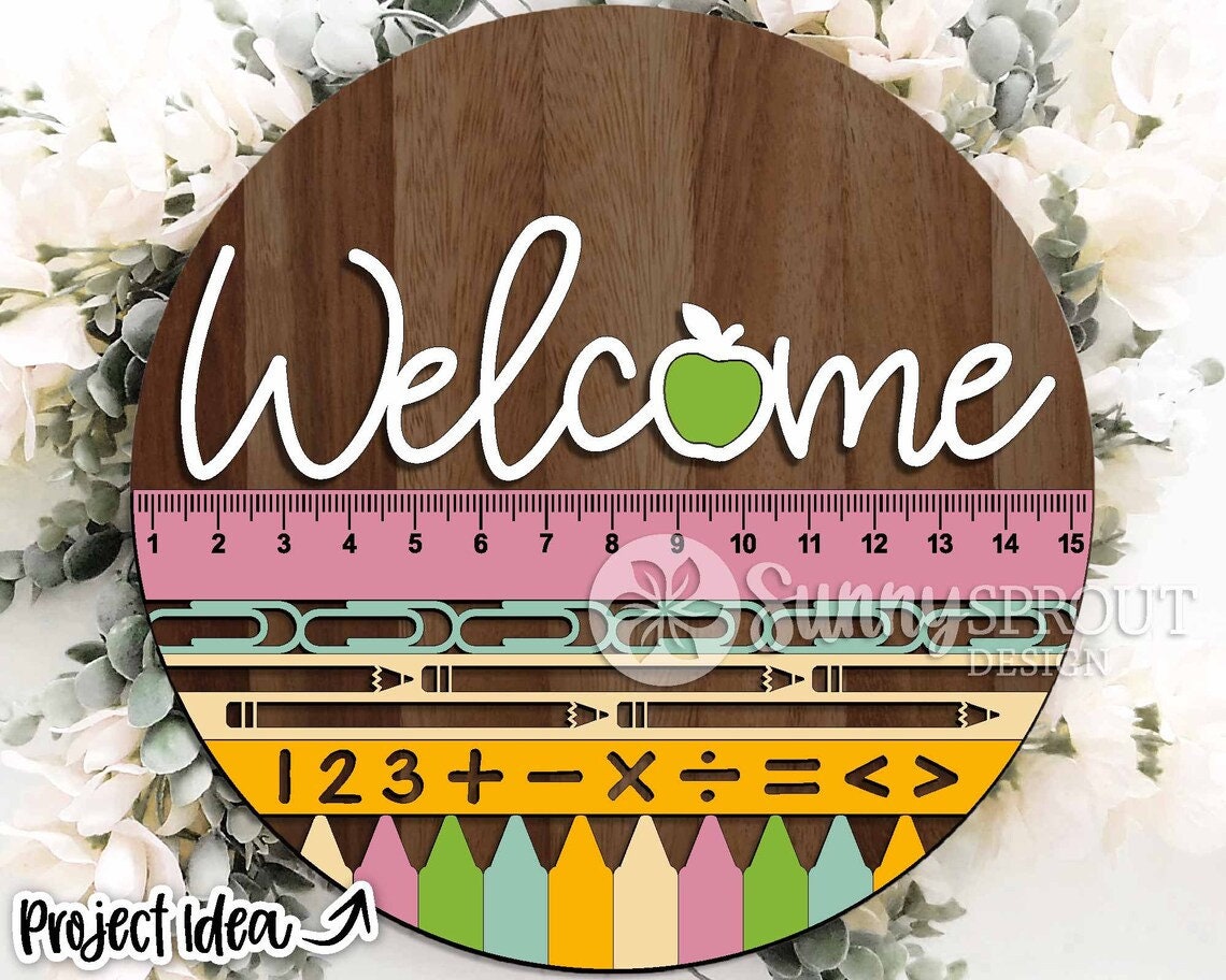 Welcome Classroom Door Hanger DiY