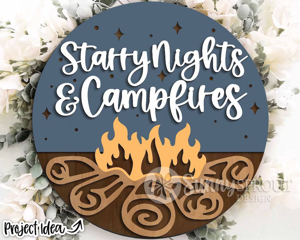 Starry Nights & Campfires Door Hanger DiY
