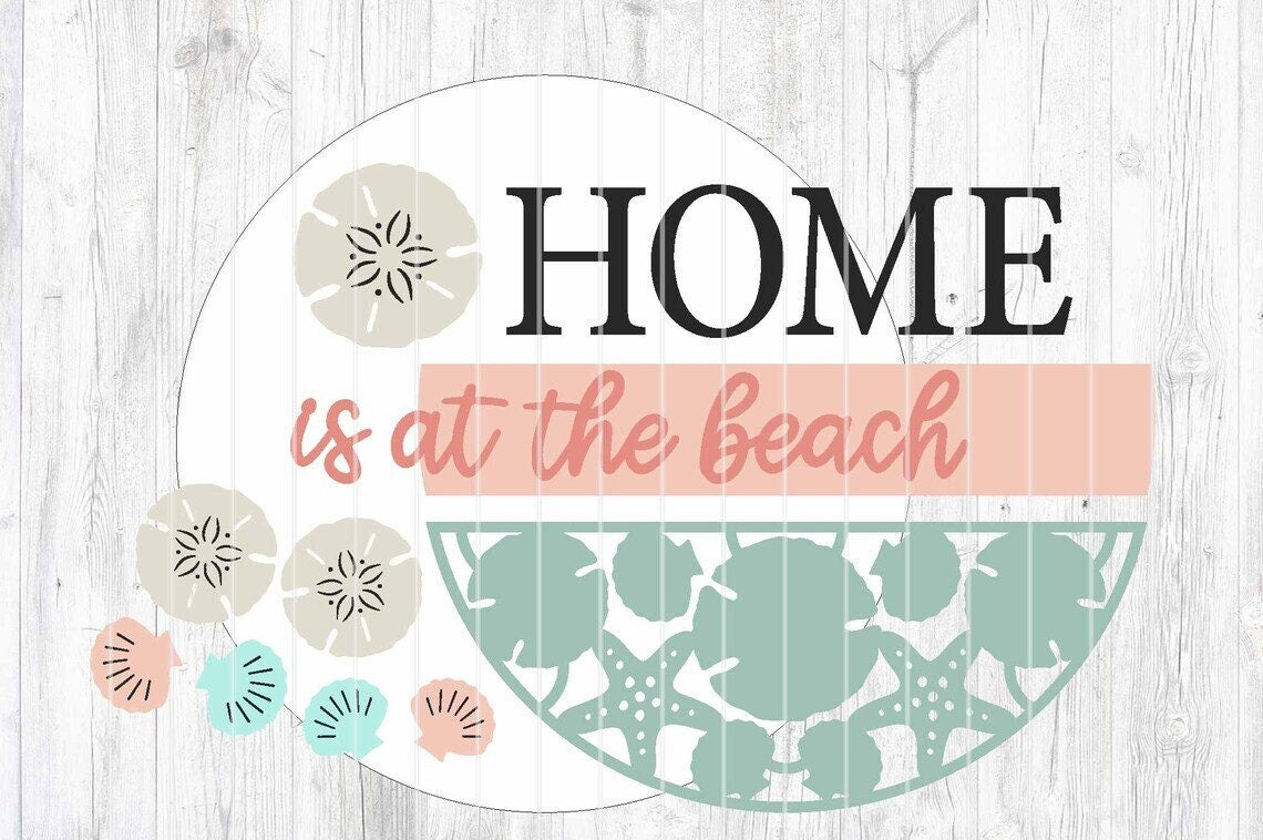 Home is at the Beach Wood Door Hanger DiY