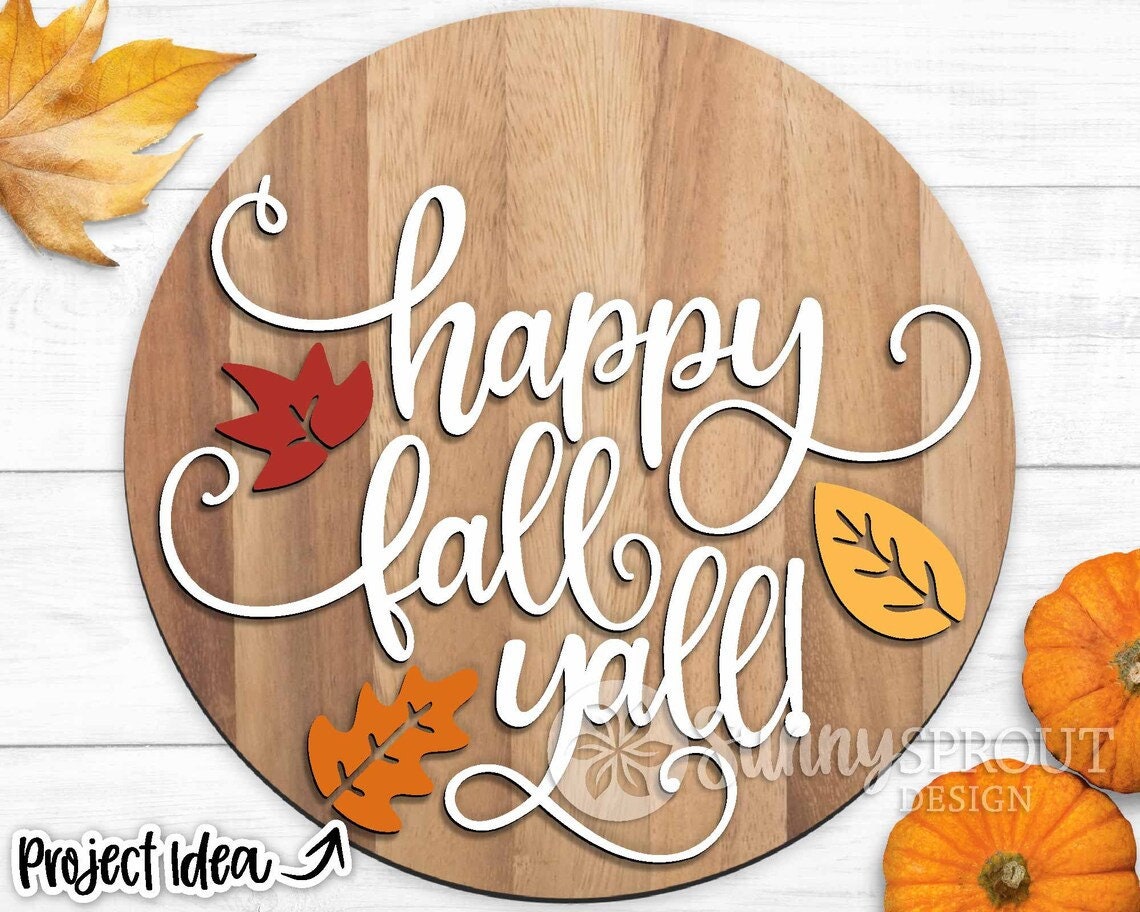 Happy Fall Y'all Door Hanger DiY