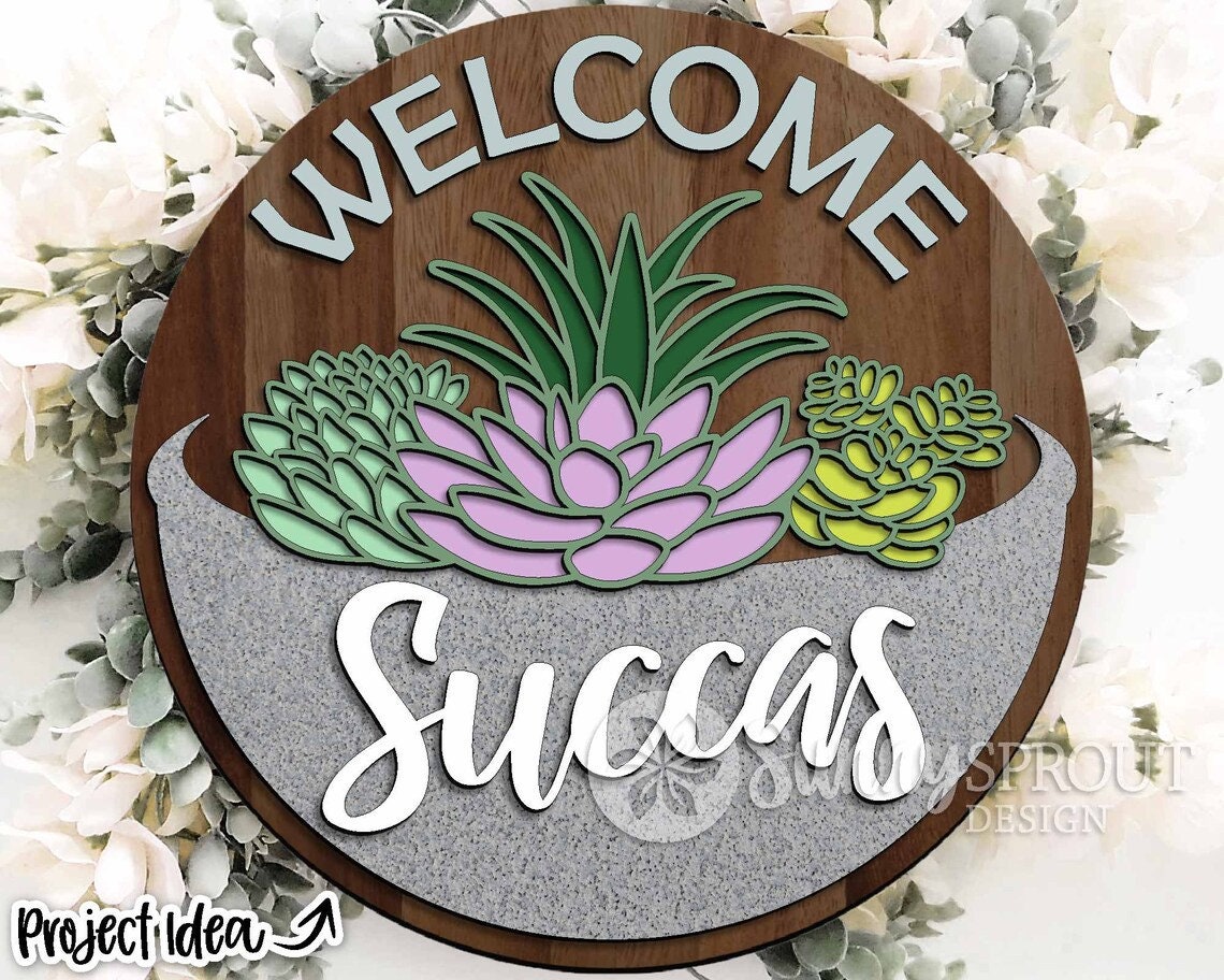 Welcome Succas #2 Door Hanger DiY