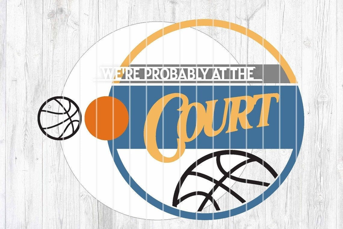 Probably at the Court Basketball Wood Door Hanger DiY