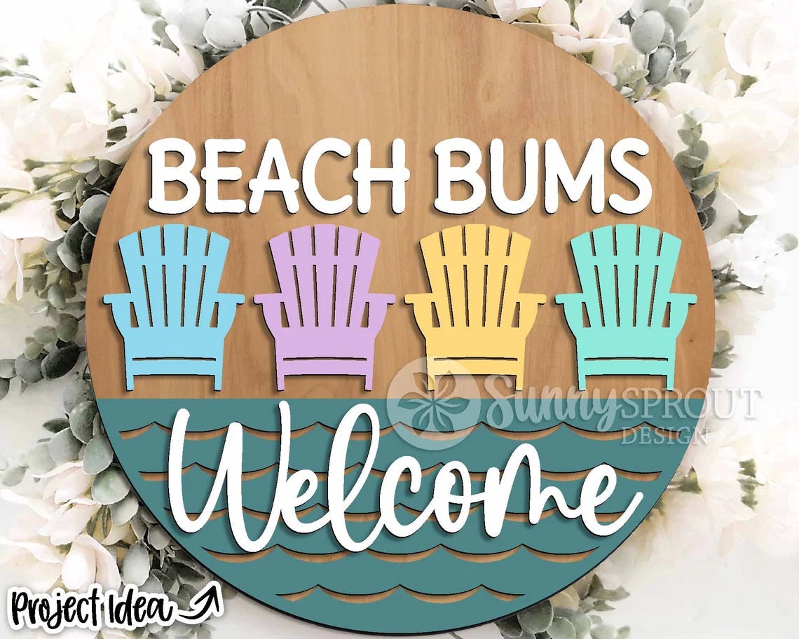 Beach Bums Door Hanger DiY