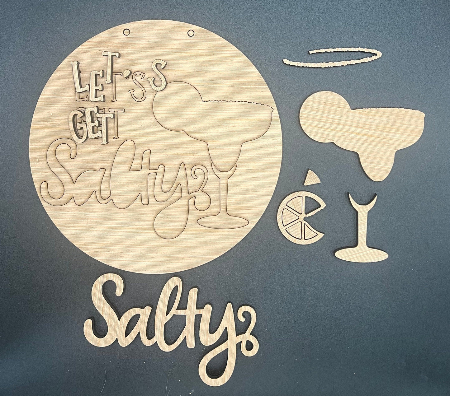 Let's Get Salty Door Hanger DiY