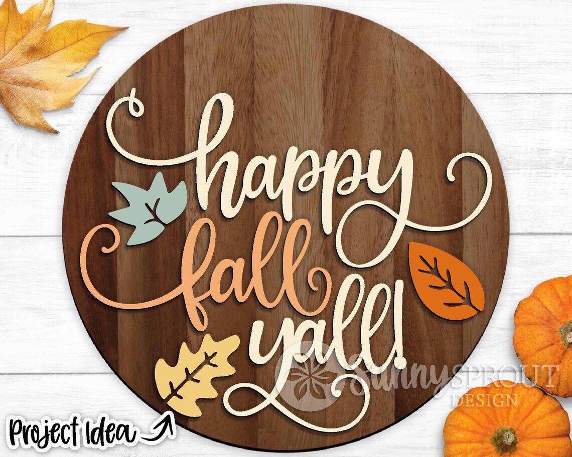 Happy Fall Y'all Door Hanger DiY