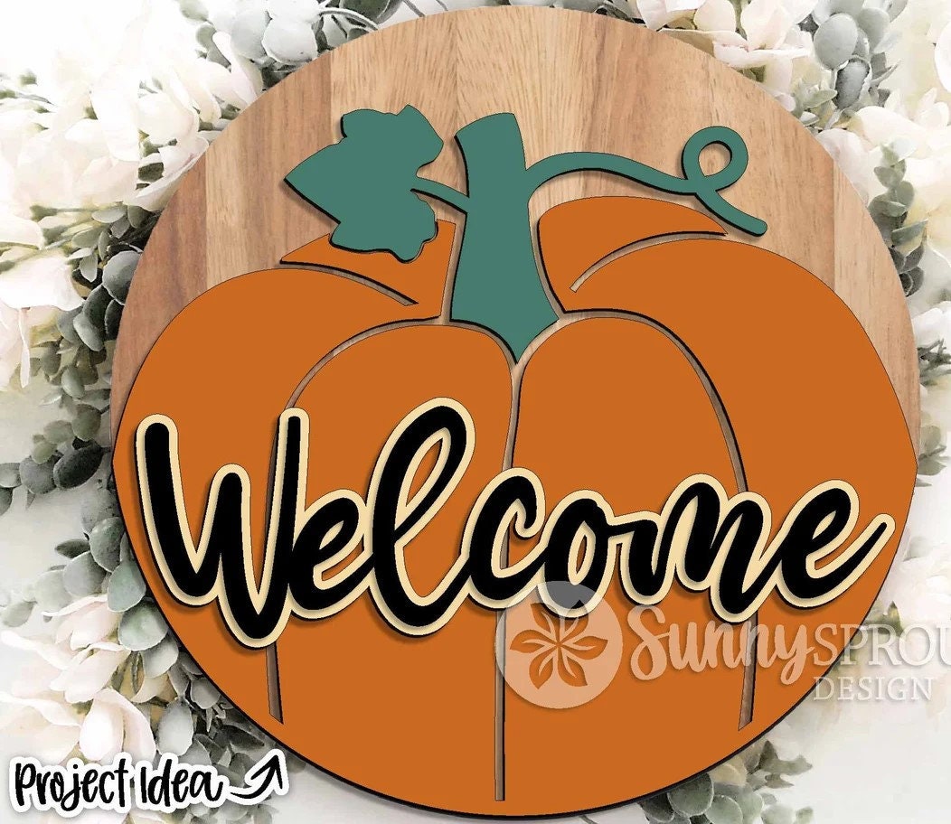 Welcome Pumpkin Door Hanger DiY
