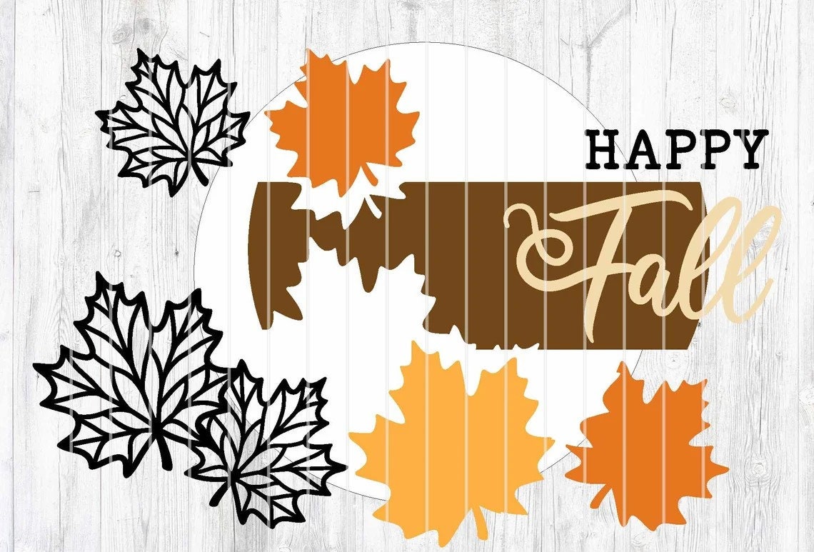 Happy Fall w/ Maple Leaves Door Hanger DiY