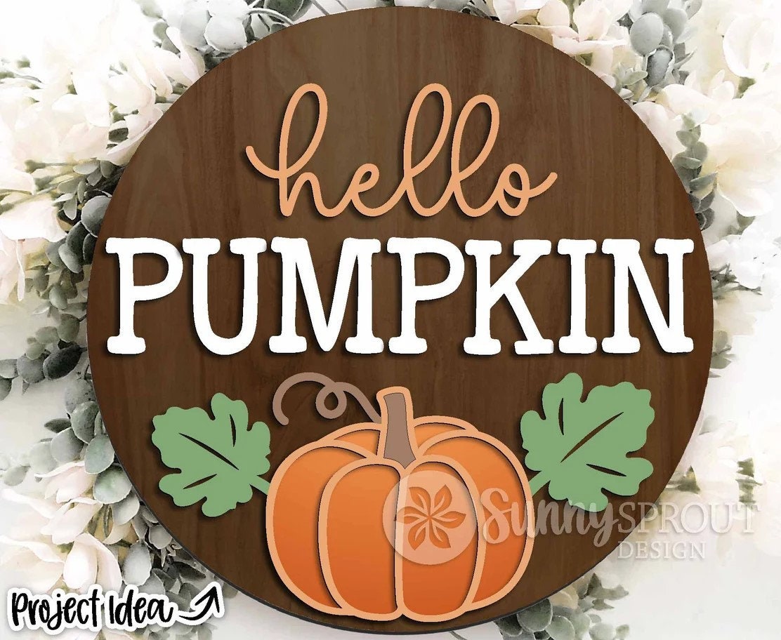 Hello Pumpkin Door Hanger DiY