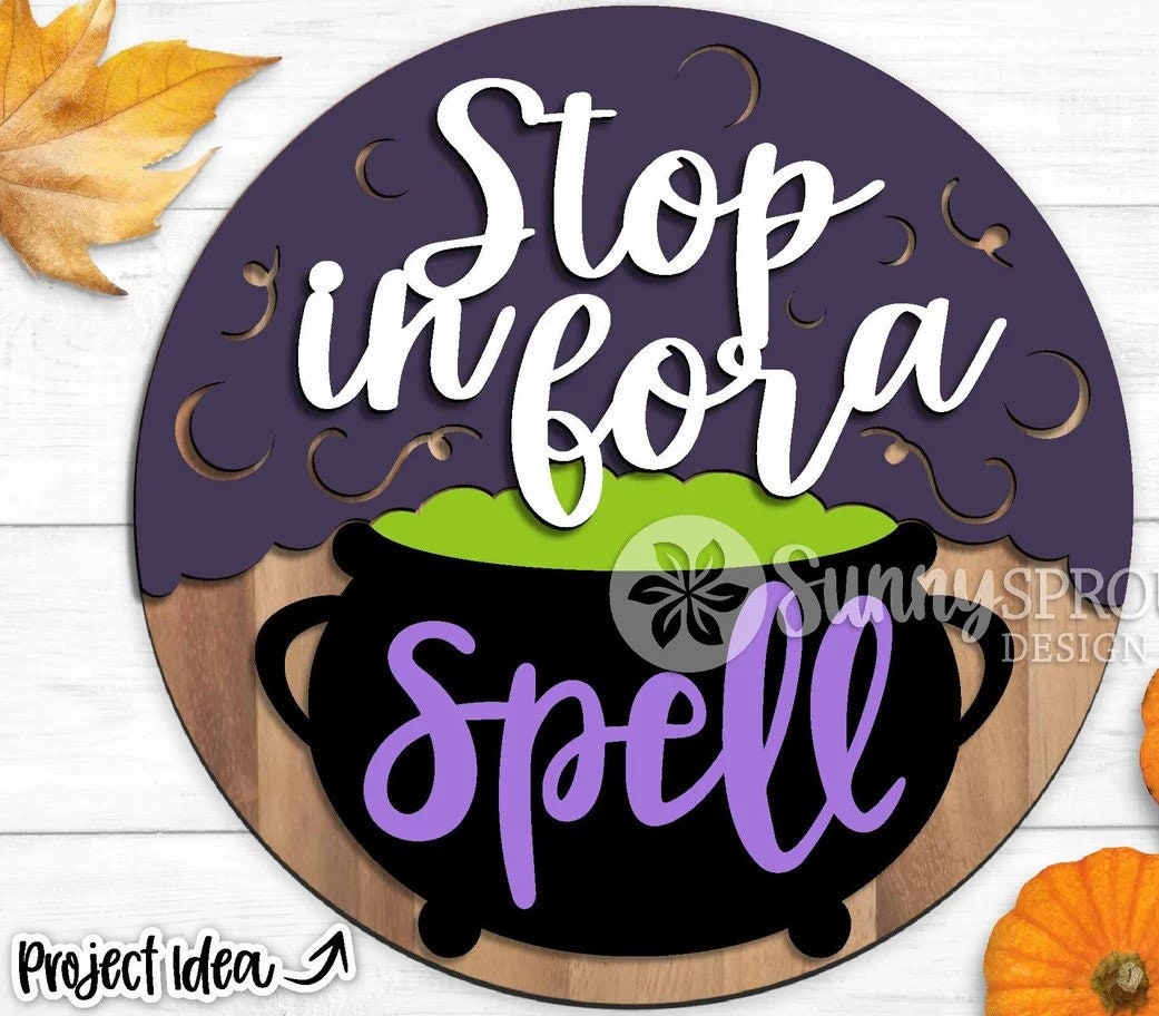 Stop In For A Spell Door Hanger DiY