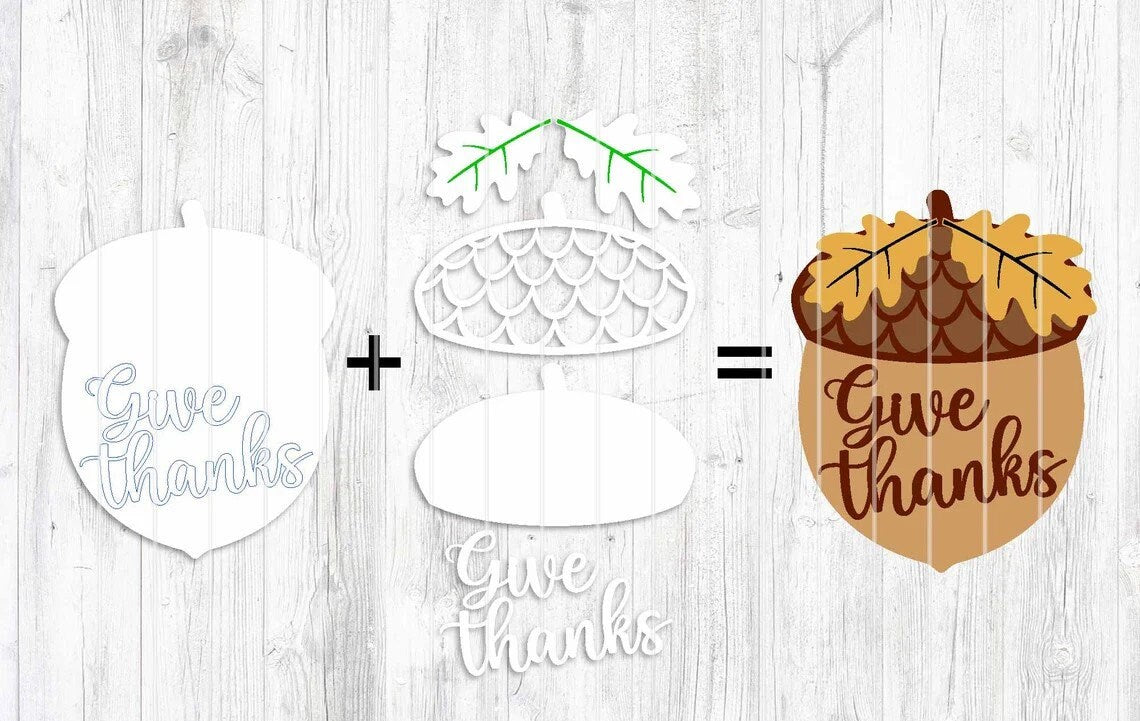 Give Thanks Acorn Door Hanger DiY