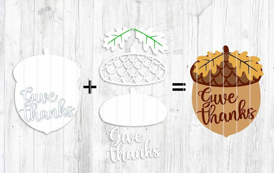Give Thanks Acorn Door Hanger DiY