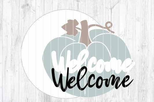 Welcome Pumpkin Door Hanger DiY
