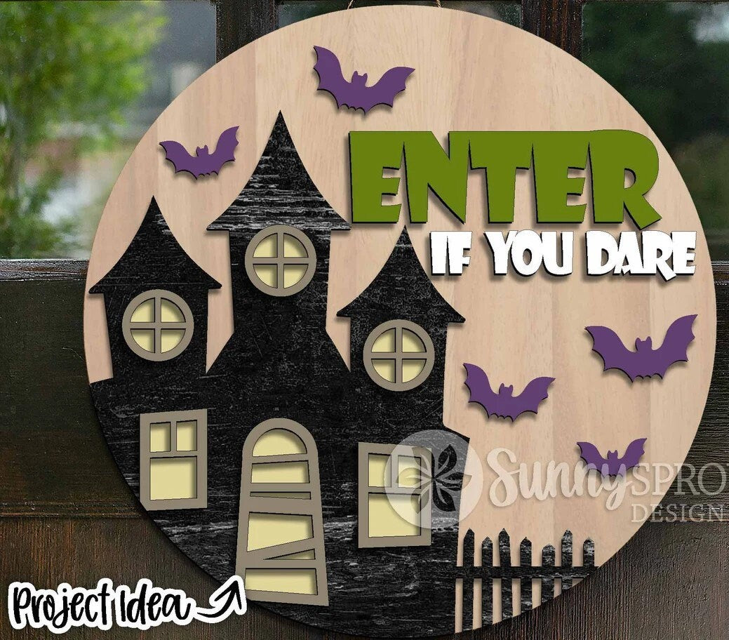 Enter If You Dare Door Hanger DiY
