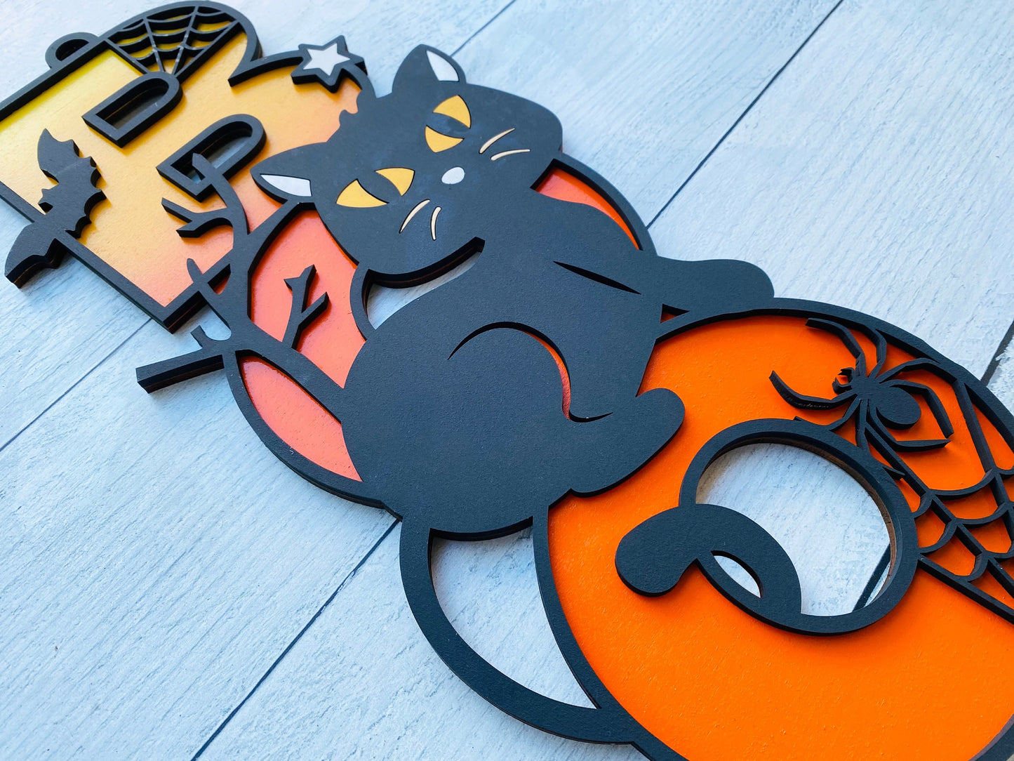 18" BOO Cat Door Hanger DiY