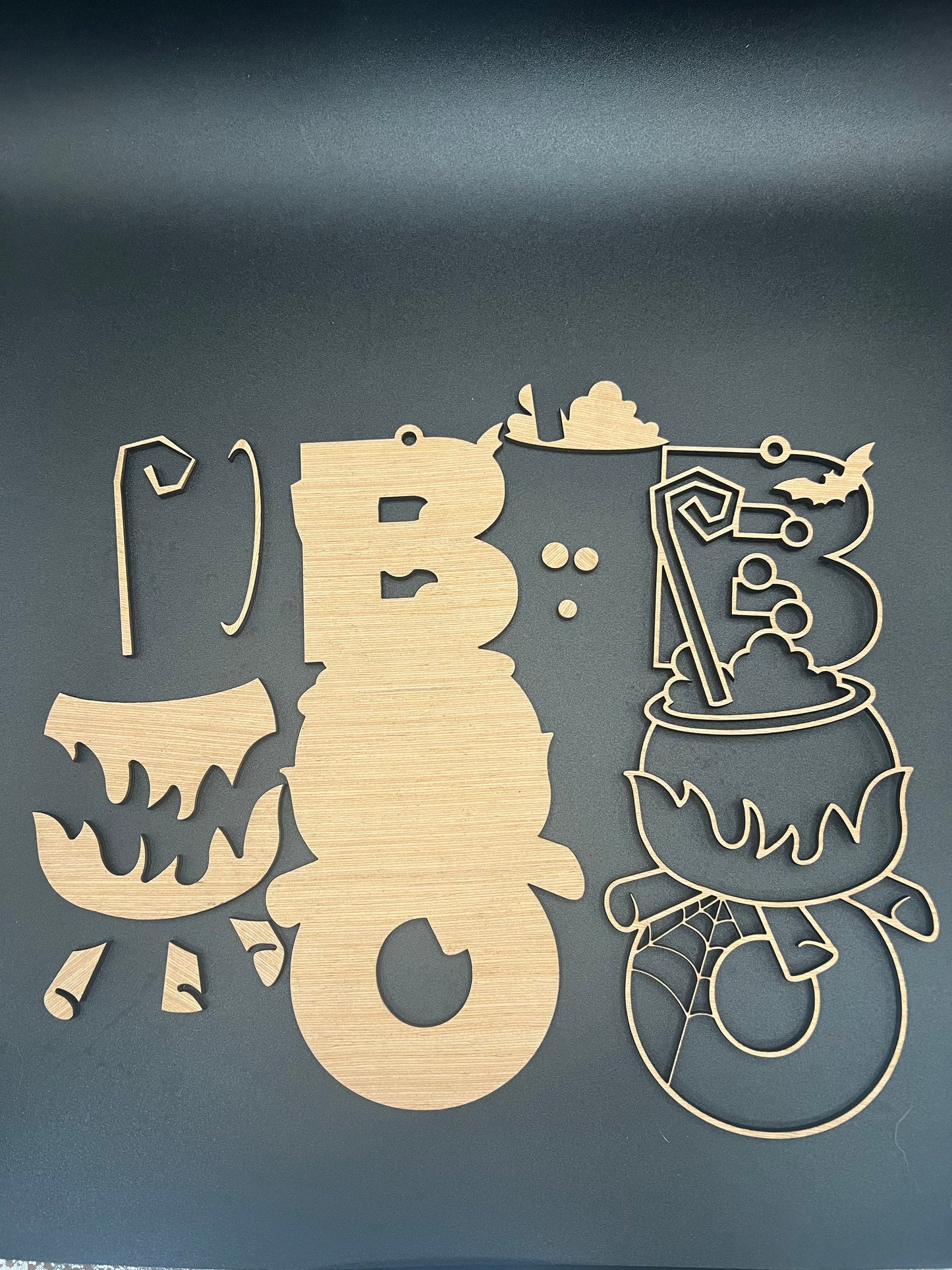 25" BOO Cauldron Door Hanger DiY
