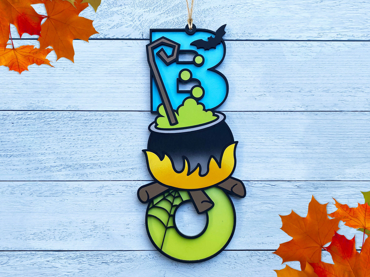 25" BOO Cauldron Door Hanger DiY