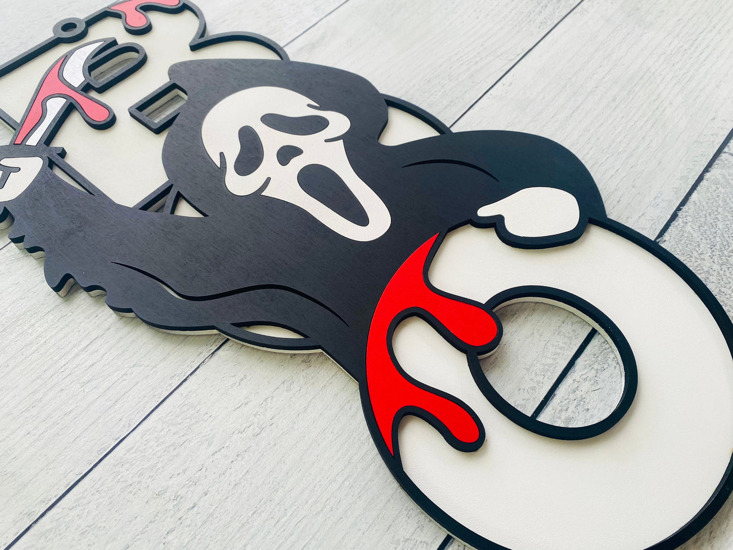 18" BOO Ghost Face Door Hanger DiY