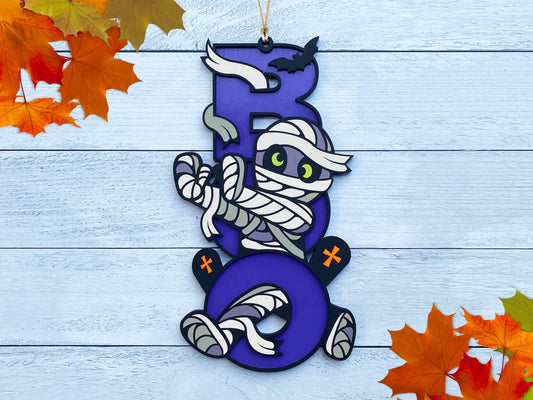 18" BOO Mummy Door Hanger DiY