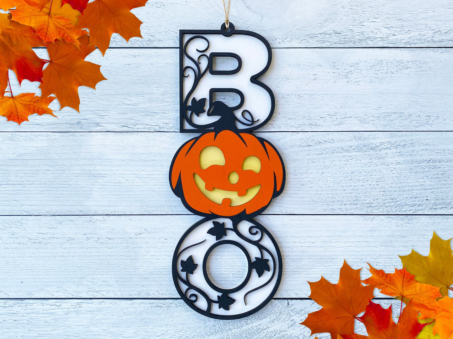 18" BOO Pumpkin Hanger DiY