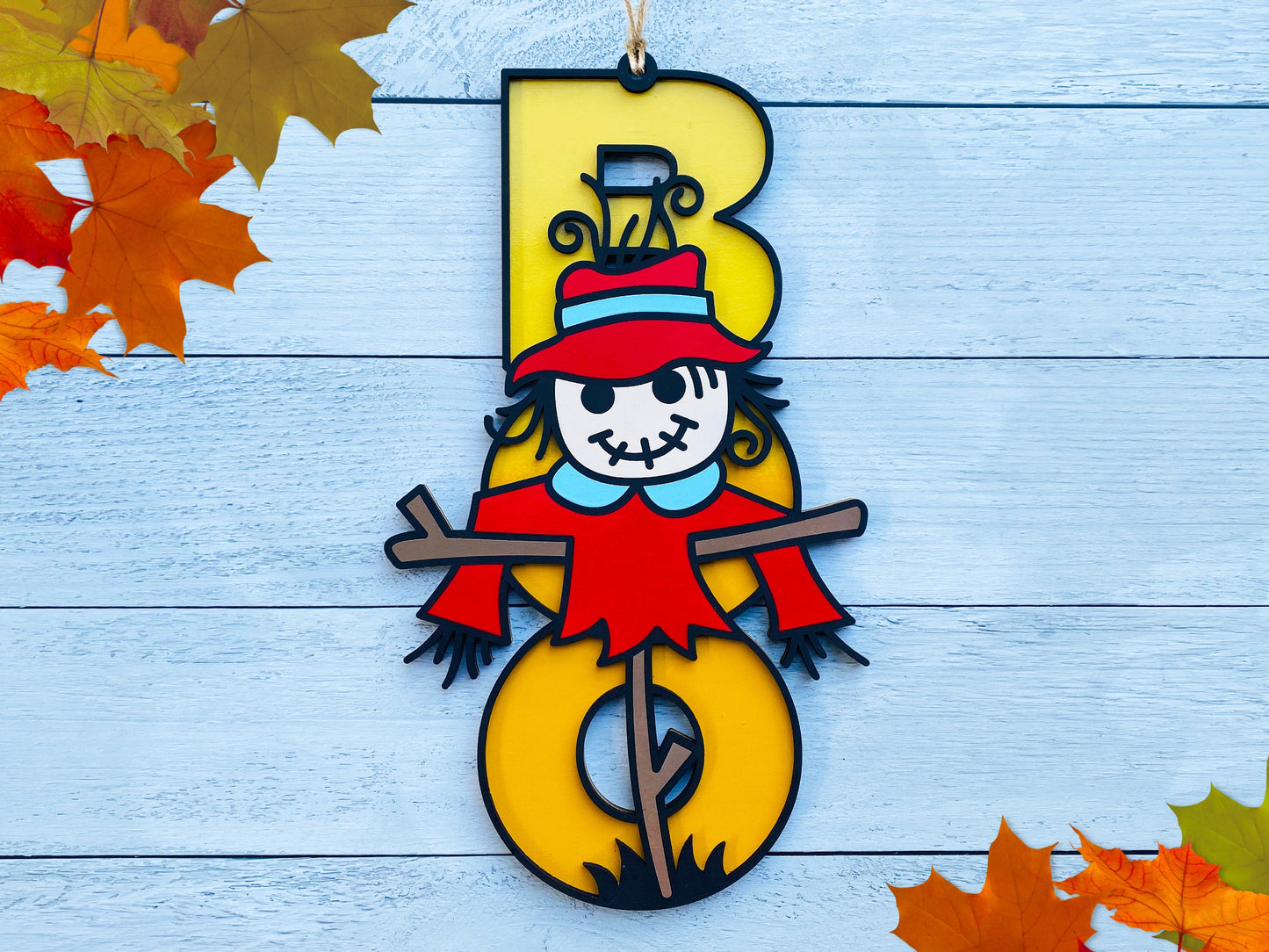 18" BOO Scarecrow Hanger DiY