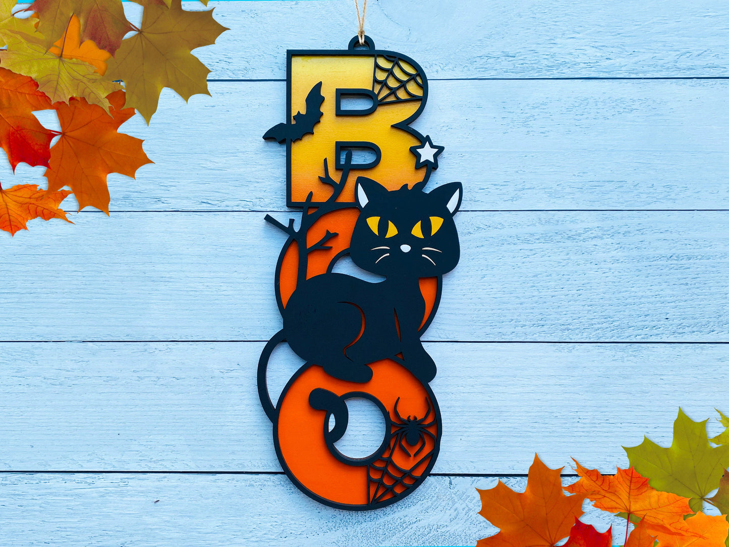 25" BOO Cat Door Hanger DiY