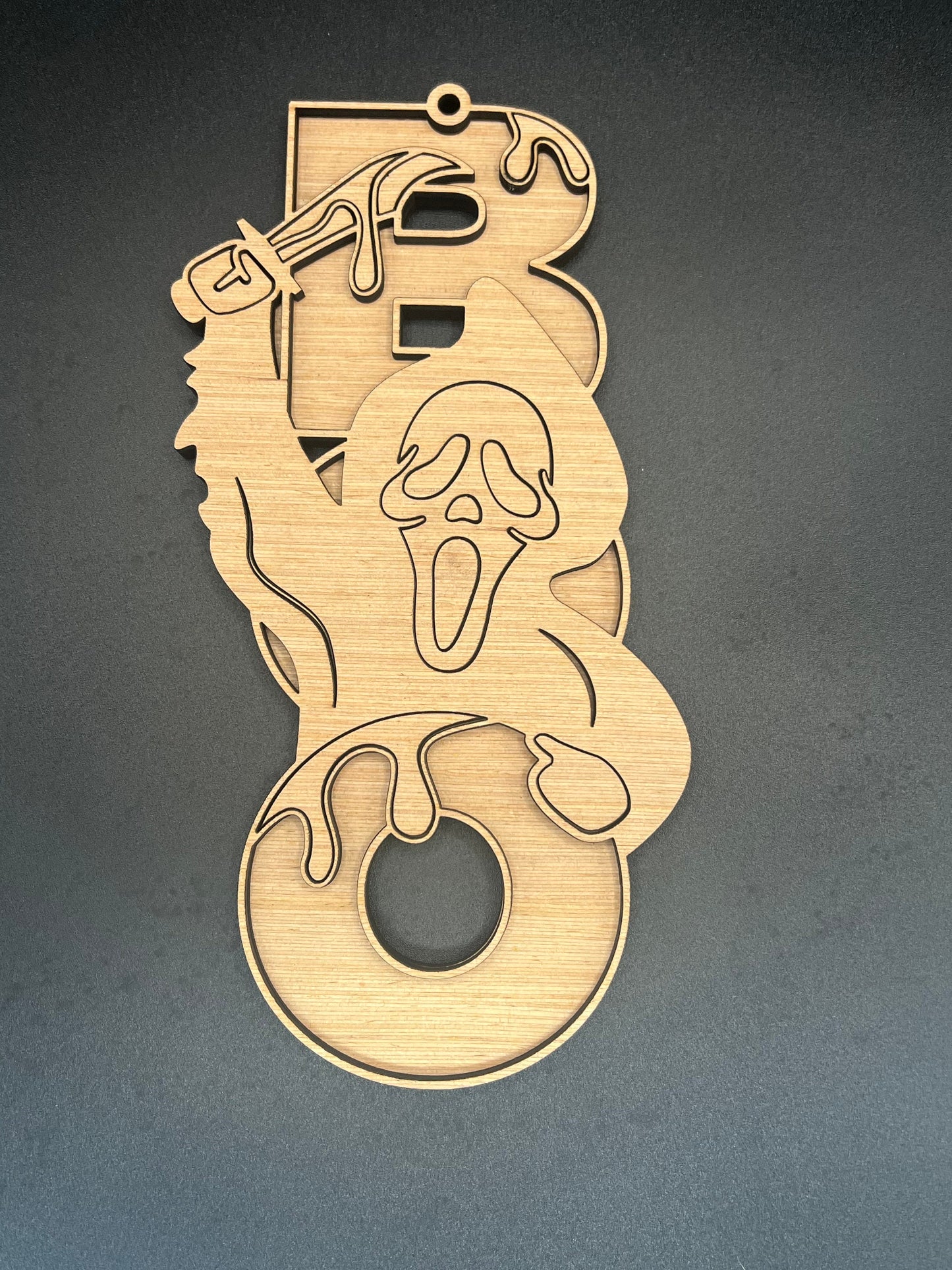 18" BOO Ghost Face Door Hanger DiY