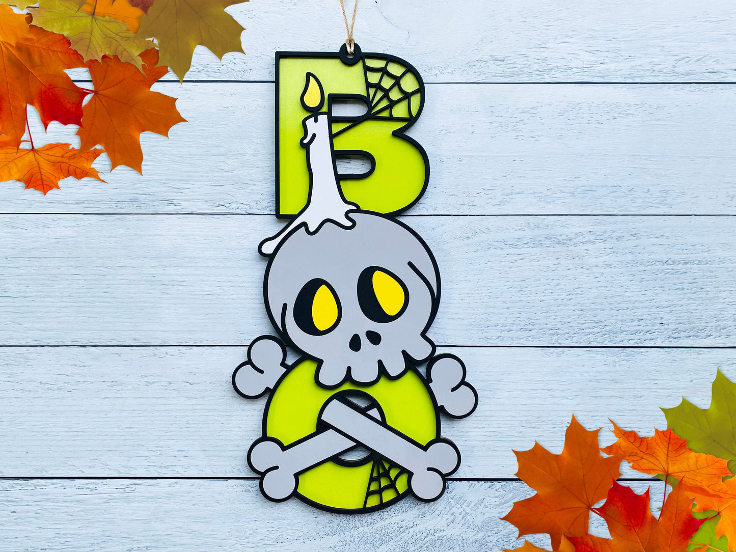 18" BOO Skull Hanger DiY