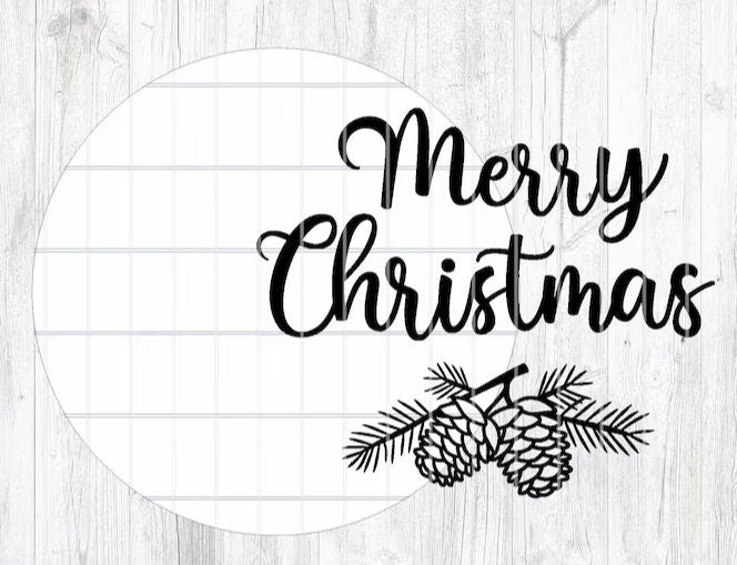 Merry Christmas Pine Branch Door Hanger DiY