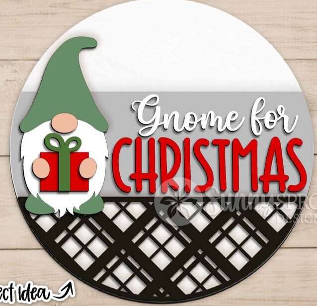 Gnome For Christmas Door Hanger DiY