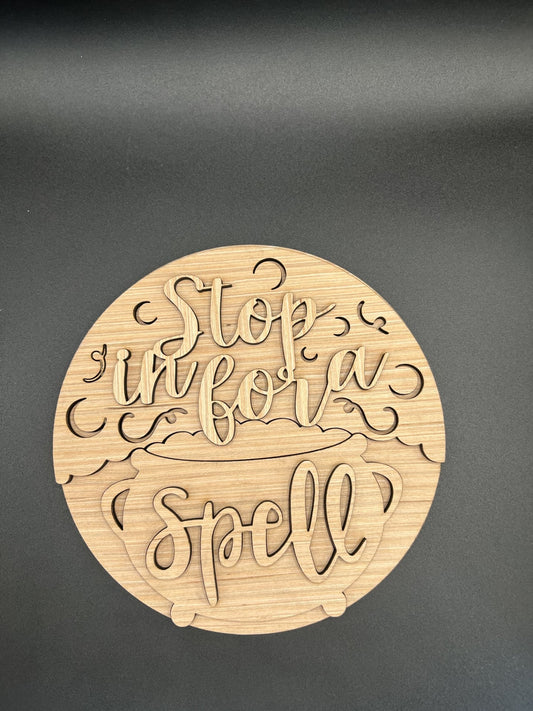 Stop In For A Spell Door Hanger DiY