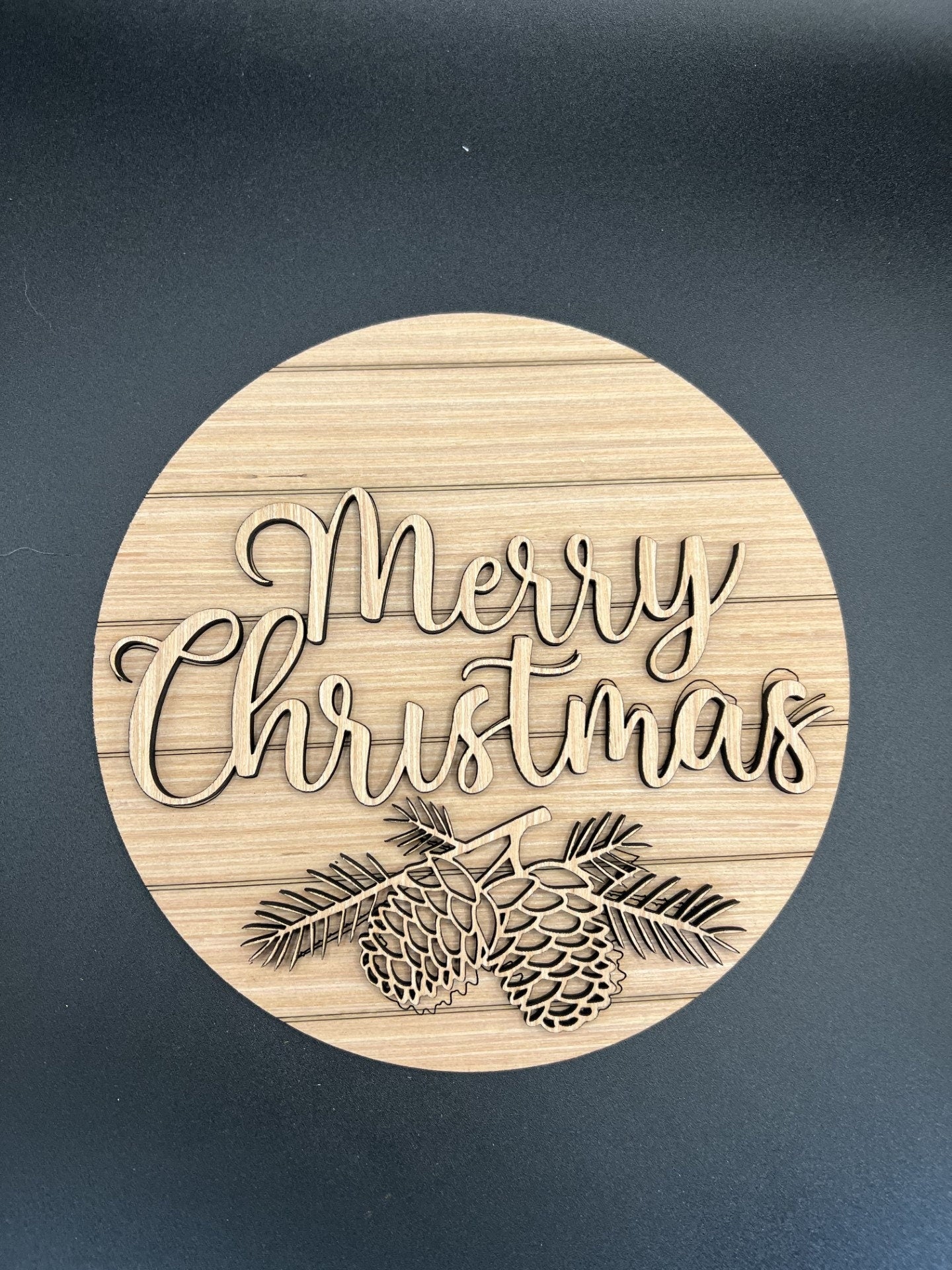 Merry Christmas Pine Branch Door Hanger DiY