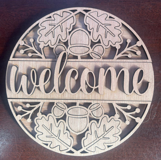 Acorn Welcome Door Hanger DiY