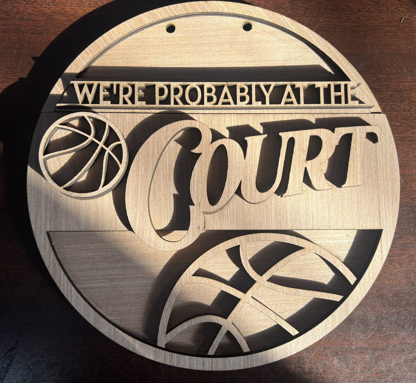Probably at the Court Basketball Wood Door Hanger DiY